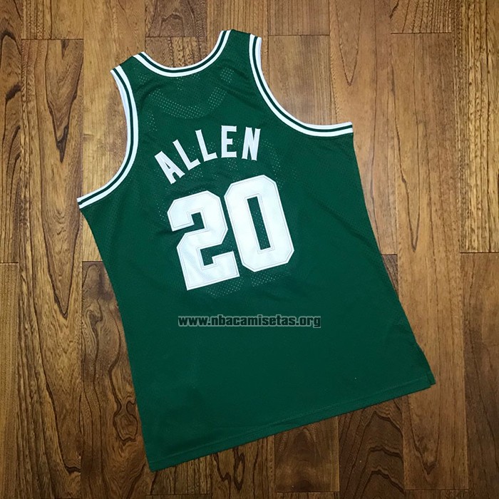 Camiseta Boston Celtics Ray Allen NO 20 Mitchell & Ness 1996-97 Verde